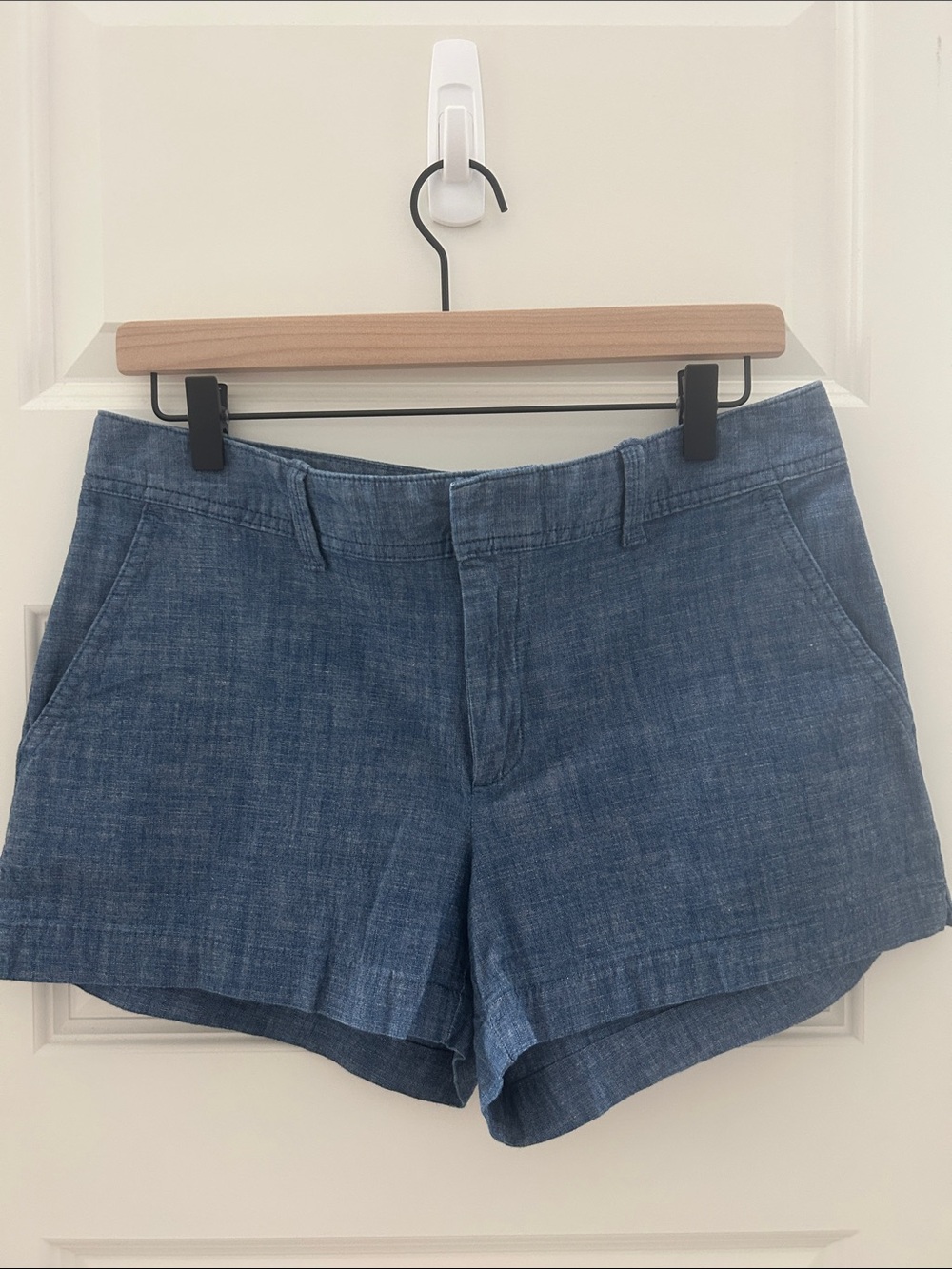 GAP Women's Chambray Blue Casual Shorts